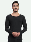 T.T. Men Regular Fit Cotton Rich With Elastomeric Finish Thermal Top Pack Of 3-Black