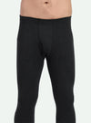 T.T. Men Regular Fit Cotton Rich With Elastomeric Finish Thermal Trouser Pack Of 2-Black