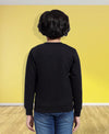 HiFlyers Boys Regular Fit | Premium Cotton Fleece |Full Sleeves|Round Neck|Trendy Winter Wear| Sweatshirts For Boys And Girls -Black