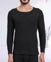 T.T. Men Regular Fit Cotton Rich With Elastomeric Finish Thermal Top Pack Of 1-Black