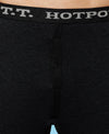 T.T. Men Regular Fit Hotpot Dyed Cotton Fleece Heavy Winter Thermal Trouser -Black