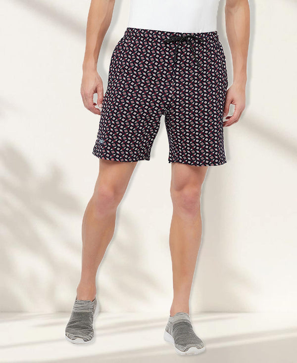 T.T. Men Cool Printed Shorts Pack Of 1 Black