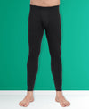 T.T. Men Regular Fit Cotton Rich With Elastomeric Finish Thermal Trouser Pack Of 1-Black