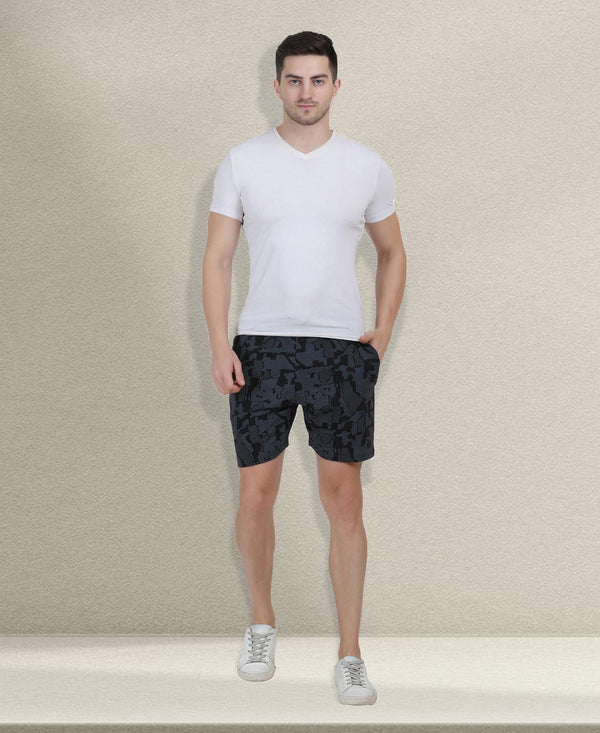 Tt Men'S Cotton Printed Bermuda / Shorts Black