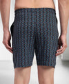 T.T. Men Regular Fit Cotton Polyster Printed Short With Zip Pocket Pack Of 1-Black Geometric