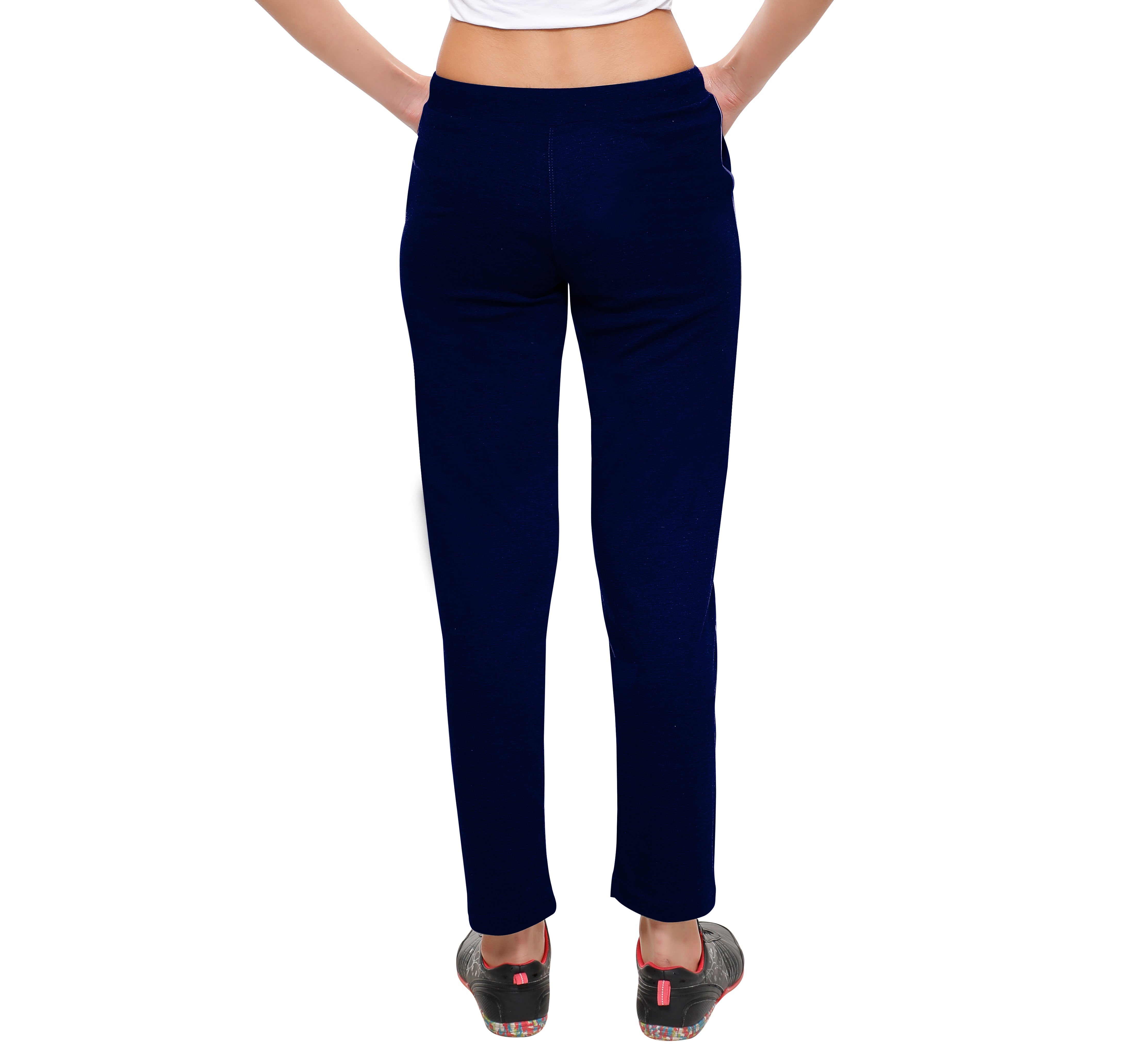 Laabha Women Navy Blue Solid Track Pants – Laabha Athleisure
