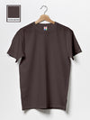 T.T. Men'S Eco Friendly (Cotton Rich) Recycled Fabric Solid Regular Fit Round Neck T-Shirt Pack Of 2 -Coffee Brown-White