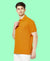HiFlyers Men'S Solid Regular Fit Polo T-Shirt With Pocket -Dark Mustard