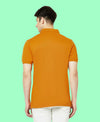 HiFlyers Men'S Solid Regular Fit Polo T-Shirt With Pocket -Dark Mustard