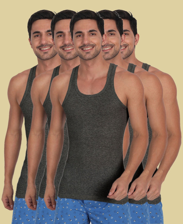 T.T. Men Desire Derby Premium Anthra Vest (Pack Of 5)