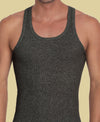 T.T. Men Desire Derby Premium Vest -Black White: Anthra (Pack Of 3)