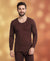 T.T. Mens brown Slim Fit Desire Thermal Top