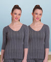 T.T. Women Hotpot Elite 3/4Th Slip Thermal Pack Of 2- Anthra