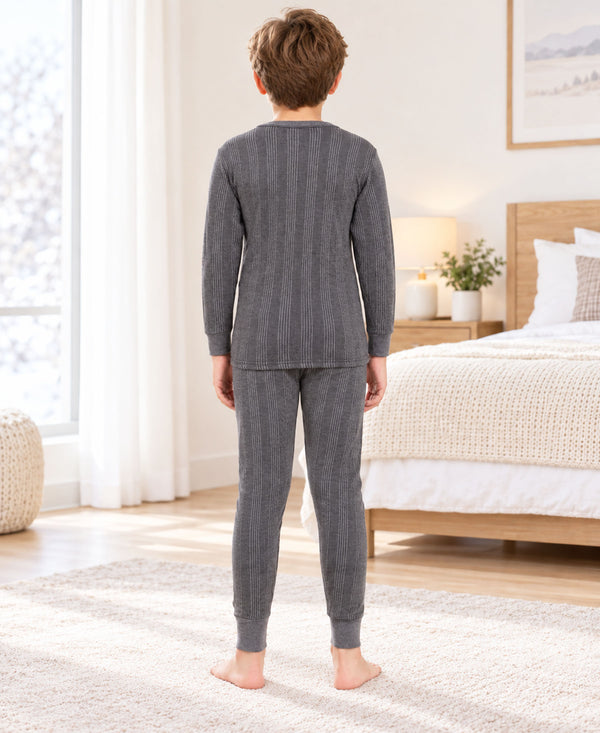 T.T. Elite Kids Light Weight Thermal Set With Polyfill Sandwich Technology - Anthra Melange