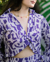 Garden Party Purple Printed Co Ord Set (Combo)