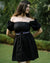 Garden Party Black Off Shoulder Dress