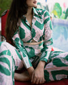 Green tropical print co ord set