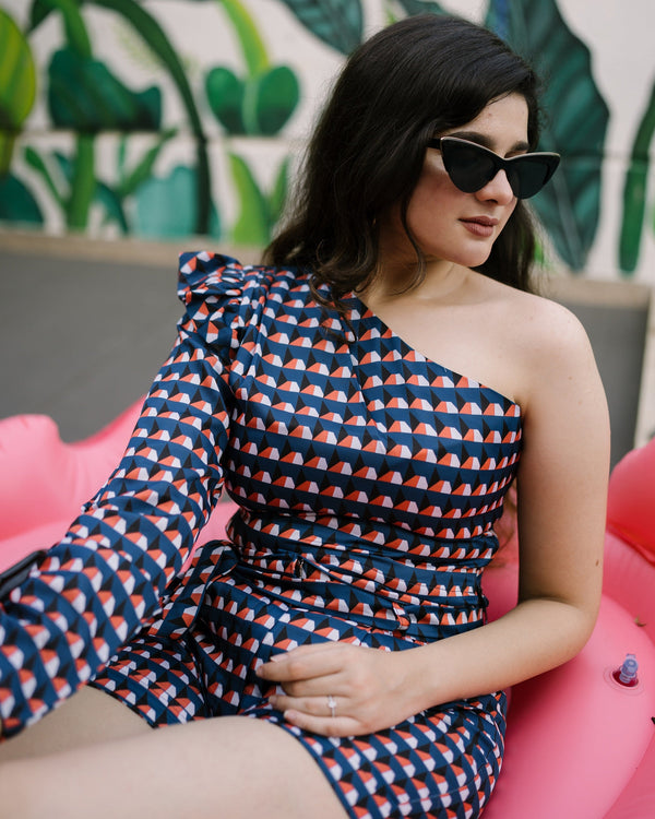 Garden Party Geomatrical Printed Co Ord Set (Combo)