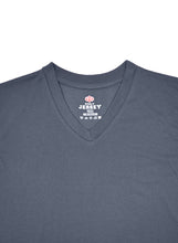 T.T Mens Anthra Grey Regular Fit  Poly Jersey V-Neck Half Sleeve T-Shirt