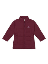 HiFlyers Girls Regular Fit | Polyster |Fluffy Full Sleeves |Quilted Insulation|High Neck Stand Collar|Zipper Jacket -Maroon