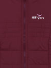 HiFlyers Girls Regular Fit | Polyster |Fluffy Full Sleeves |Quilted Insulation|High Neck Stand Collar|Zipper Jacket -Maroon