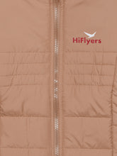 HiFlyers Girls Regular Fit | Polyster |Fluffy Full Sleeves |Quilted Insulation|High Neck Stand Collar|Zipper Jacket -Blush