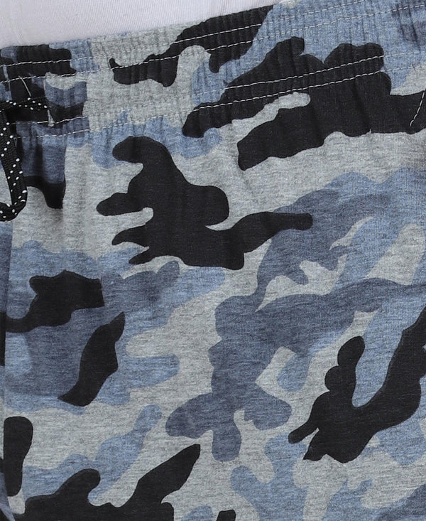 Tt Men'S Cotton Printed Bermuda / Shorts Grey