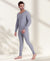T.T. Men Hotpot Elite Thermal Set-Grey Melange
