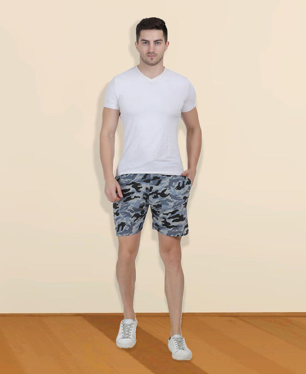 Tt Men'S Cotton Printed Bermuda / Shorts Grey