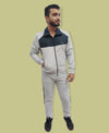 HiFlyers Mens Grey Regular FitSolid Fleece Tracksuit