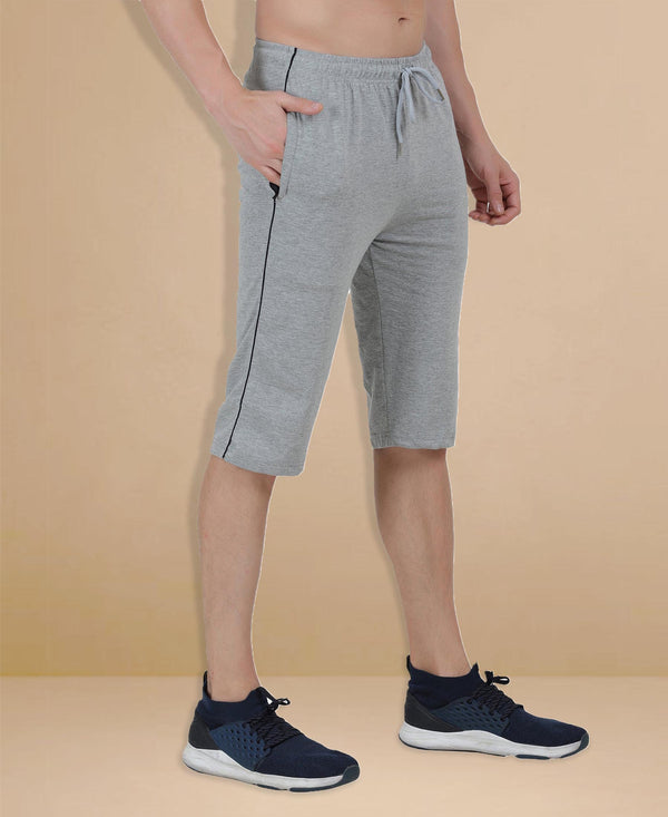 T.T. Men'S Cotton Capri Light Grey