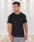 HiFlyers Men Slim Fit Solid Premium Rn Tshirts Black
