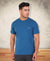HiFlyers Men Slim Fit Solid Premium Rn Tshirts Deep Atlantic