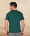 HiFlyers Men Slim Fit Solid Premium Rn Tshirts Eden Green