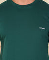 HiFlyers Men Slim Fit Solid Premium Rn Tshirts Eden Green