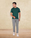HiFlyers Men Slim Fit Solid Premium Rn Tshirts Eden Green