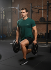 HiFlyers Men Slim Fit Solid Premium Rn Tshirts Eden Green