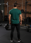 HiFlyers Men Slim Fit Solid Premium Rn Tshirts Eden Green