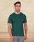 HiFlyers Men Slim Fit Solid Premium Rn Tshirts Eden Green