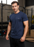 HiFlyers Men Slim Fit Solid Premium Rn Tshirts Navy