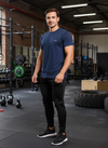 HiFlyers Men Slim Fit Solid Premium Rn Tshirts Navy
