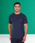 HiFlyers Men Slim Fit Solid Premium Rn Tshirts Navy