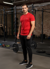 HiFlyers Men Slim Fit Solid Premium Rn Tshirts Red