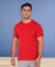 HiFlyers Men Slim Fit Solid Premium Rn Tshirts Red