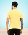 HiFlyers Men Regular Fit Polyster Pique Round Neck Half Sleev Tshirt Lemon