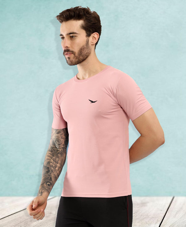 HiFlyers Men Regular Fit Polyster Pique Round Neck Half Sleev Tshirt Onion