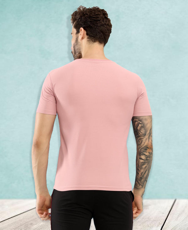 HiFlyers Men Regular Fit Polyster Pique Round Neck Half Sleev Tshirt Onion