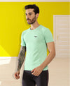 HiFlyers Men Regular Fit Polyster Pique Round Neck Half Sleev Tshirt Pista