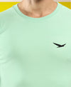 HiFlyers Men Regular Fit Polyster Pique Round Neck Half Sleev Tshirt Pista