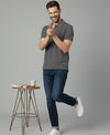 HiFlyers Men'S Solid Tshirts With Pocket Anthra